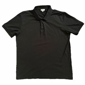 Sunspel Cotton Polo Shirt  Short Sleeve In Black Men’s Large  Made In Portugal